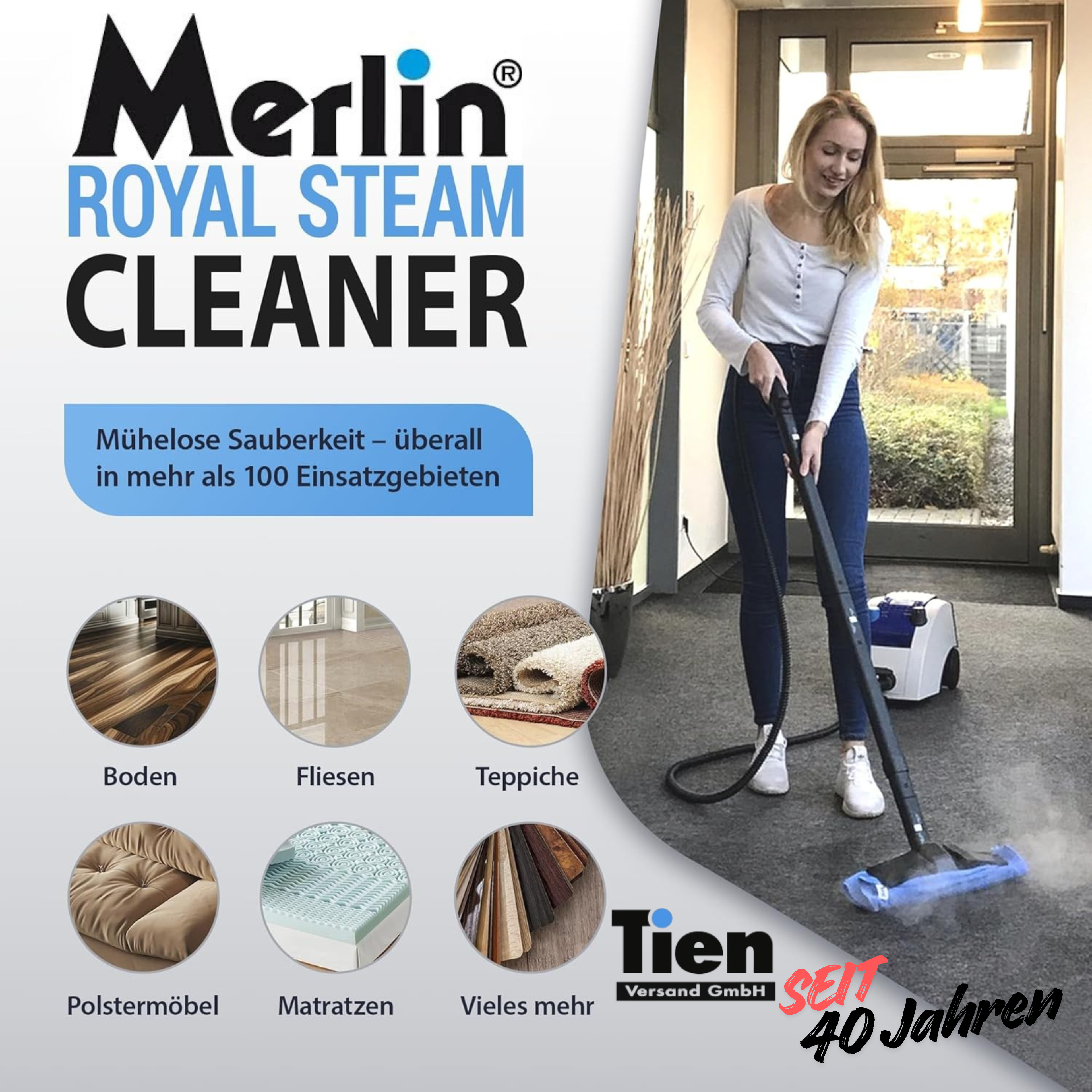 Merlin Royal Dampfreiniger Bügelkombi