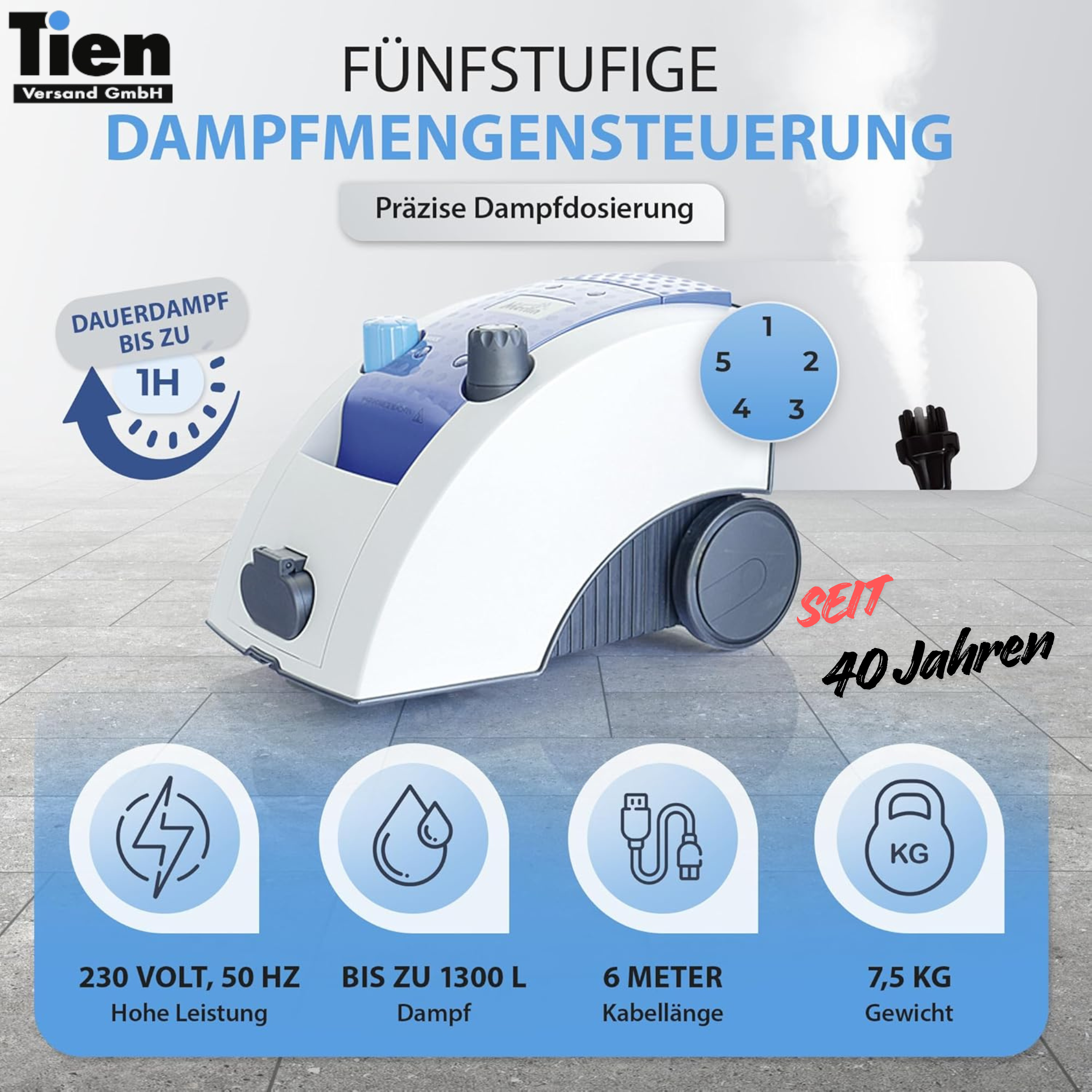 Merlin Royal Dampfreiniger Bügelkombi